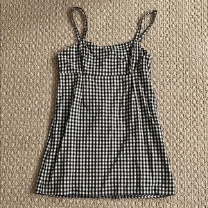 Black and White Gingham Mini Dress